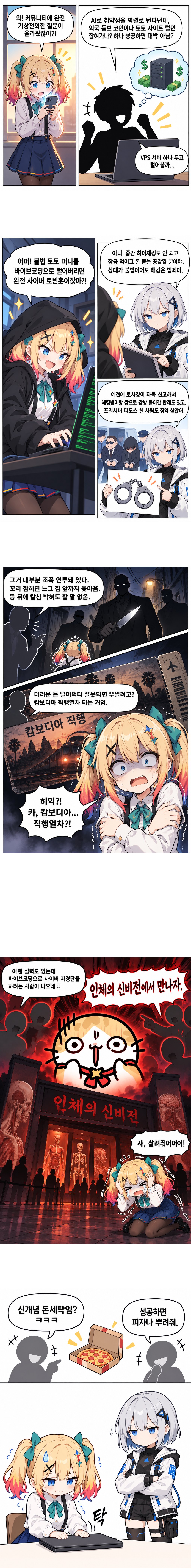 해외 듣보 코인사이트나 토토사이트 털어대도 불법임? 만화